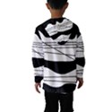 White and black waves Hooded Wind Breaker (Kids) View2