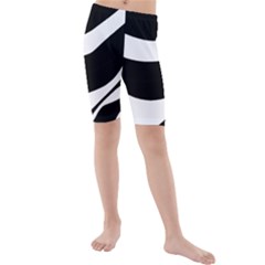 White Or Black Kids  Mid Length Swim Shorts by Valentinaart