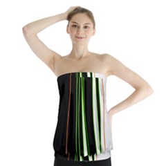 Colorful Lines Harmony Strapless Top by Valentinaart