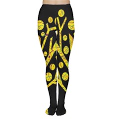 Yellow Magical Tree Women s Tights by Valentinaart