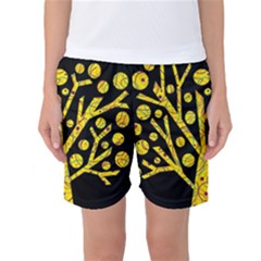 Yellow Magical Tree Women s Basketball Shorts by Valentinaart