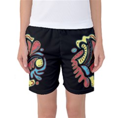 Colorful Abstract Spot Women s Basketball Shorts by Valentinaart