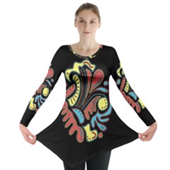 Colorful Abstract Spot Long Sleeve Tunic  by Valentinaart