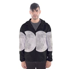 Full Moon At Night Hooded Wind Breaker (men)