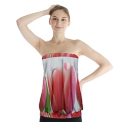 Red Tulips Strapless Top by picsaspassion