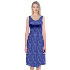 Diamonds And Icecreams On Navy Midi Sleeveless Dress by Contest2504870