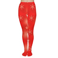 Red Xmas Desing Women s Tights by Valentinaart