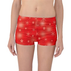 Red Xmas Desing Boyleg Bikini Bottoms by Valentinaart