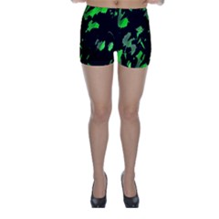 Painter Was Here - Green Skinny Shorts by Valentinaart