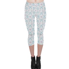 Intricate Floral Collage  Capri Leggings  by dflcprintsclothing