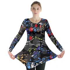 Blue Confusion Long Sleeve Tunic  by Valentinaart