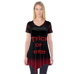 Trick Or Treat 2 Short Sleeve Tunic  by Valentinaart