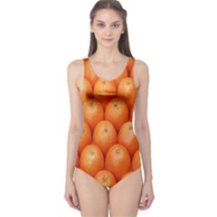 Orange Fruits One Piece Swimsuit by AnjaniArt