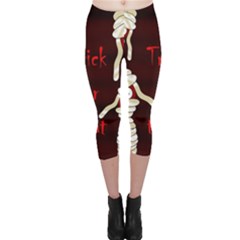 Halloween Mummy Capri Leggings  by Valentinaart