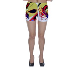 Abstract Art Skinny Shorts by Valentinaart