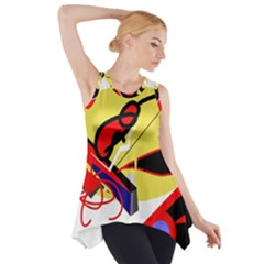 Abstract Art Side Drop Tank Tunic by Valentinaart
