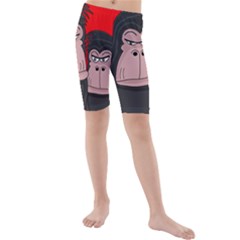 Gorillas Kids  Mid Length Swim Shorts by Valentinaart