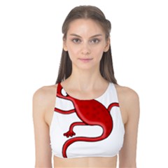 Red Lizard Tank Bikini Top by Valentinaart