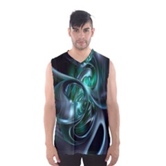 Ws Blue Green Float Men s Basketball Tank Top by AnjaniArt