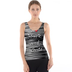 I Love Black And White 2 Tank Top by Valentinaart