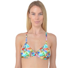 Colorful Mosaic  Reversible Tri Bikini Top by designworld65
