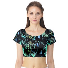 Colorful Magic Short Sleeve Crop Top (tight Fit) by Valentinaart