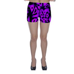 Purple Design Skinny Shorts by Valentinaart