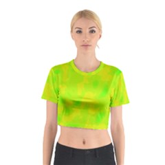 Simple Yellow And Green Cotton Crop Top by Valentinaart