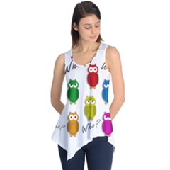 Cute Owls - Who? Sleeveless Tunic by Valentinaart