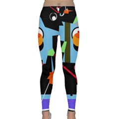Abstract Composition  Yoga Leggings  by Valentinaart