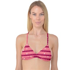 Pink Xmas Reversible Tri Bikini Top by Valentinaart