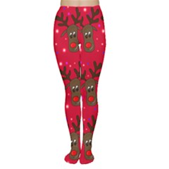 Reindeer Xmas Pattern Women s Tights by Valentinaart