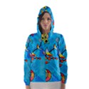 Happy day - blue Hooded Wind Breaker (Women) View1