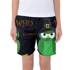 Who Is A Witch? - Green Women s Basketball Shorts by Valentinaart