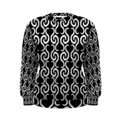 Black And White Pattern Women s Sweatshirt by Valentinaart