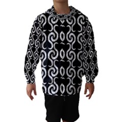 Black And White Pattern Hooded Wind Breaker (kids) by Valentinaart