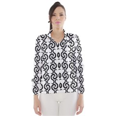 White And Black Elegant Pattern Wind Breaker (women) by Valentinaart