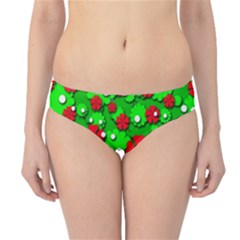 Xmas Flowers Hipster Bikini Bottoms by Valentinaart