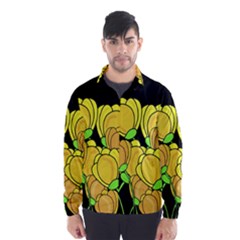 Yellow Tulips Wind Breaker (men) by Valentinaart