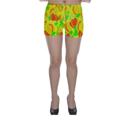 Yellow Garden Skinny Shorts by Valentinaart