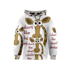 Giraffe Joke Kids  Pullover Hoodie by Valentinaart