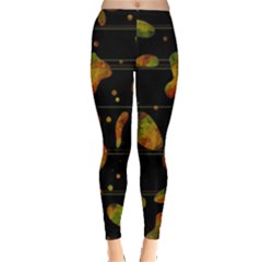 Floral Abstraction Leggings  by Valentinaart