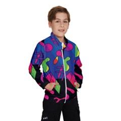 Colorful Shapes Wind Breaker (kids) by Valentinaart