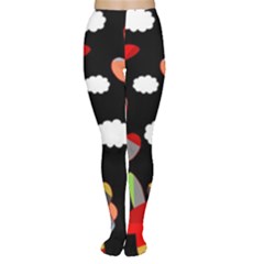 Playful Airplanes  Women s Tights by Valentinaart
