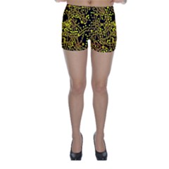 Yellow Emotions Skinny Shorts by Valentinaart
