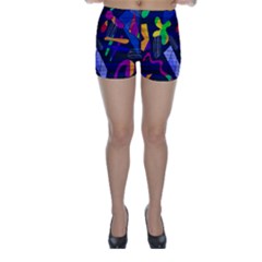 Colorful Dream Skinny Shorts by Valentinaart
