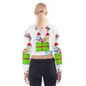 Cute Xmas birds Women s Cropped Sweatshirt View2