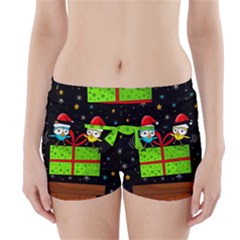 Cute Christmas Birds Boyleg Bikini Wrap Bottoms by Valentinaart