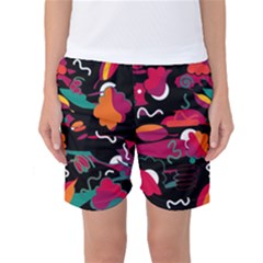 Colorful Abstract Art  Women s Basketball Shorts by Valentinaart