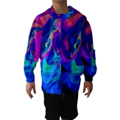 The Perfect Wave Pink Blue Red Cyan Hooded Wind Breaker (kids) by EDDArt